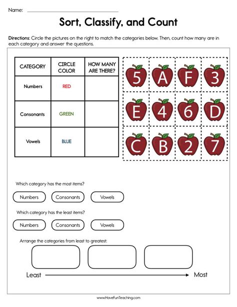 Classify Objects Worksheets