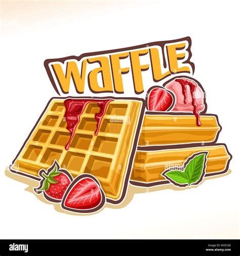 Vector Logo For Belgian Waffle Stock Vector Image And Art Alamy