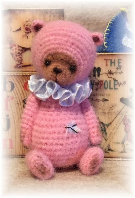 Miniature Thread Artist Crochet Teddy Bear Pattern For Maggie By Joanne