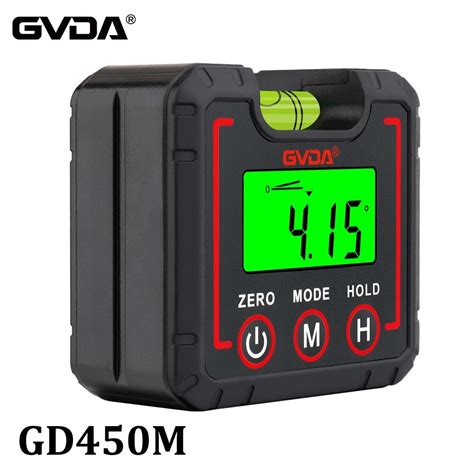 Gvda Digital Protractor Level Box Angle Gauge Electronic Goniometer