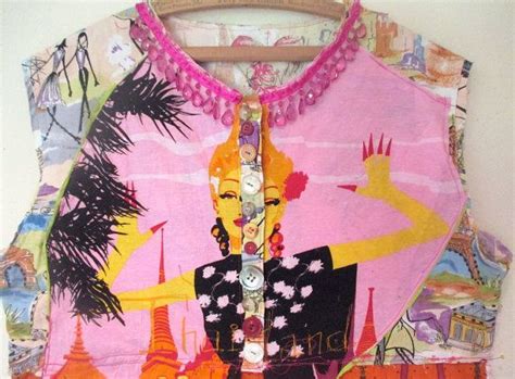 Fabric Collage Clothing By Mybonny Wearable Art Altered Couture
