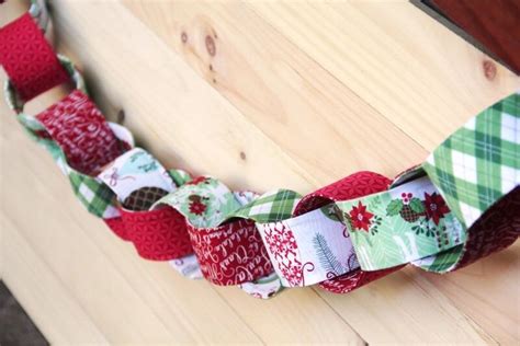 Fabric Chain Link Garland — Crafty Staci Cloth Garland Diy Christmas