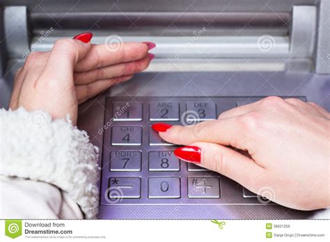Entering Pin Code Stock Image Image Of Activity Person 36621259