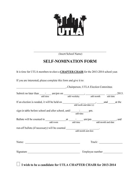 For Nomination 2013 2024 Form Fill Out And Sign Printable Pdf