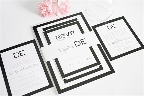 Here are an array of wonderful ideas for a black and white themed wedding. Modern Wedding Invitations in Black and White - Wedding ...