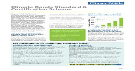 Climate Bonds Standard And Certification Scheme · Climate Bonds Standard