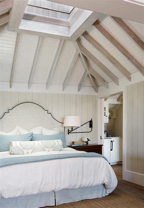 Beach Cottage Bedroom With Vaulted Skylight Ceiling Cottage Bedroom