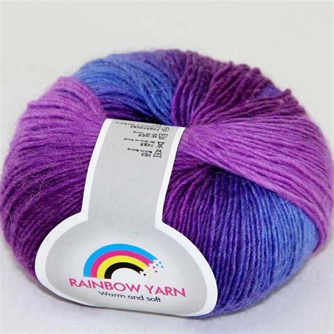 Sale 1 Ball X 50gr Soft Cashmere Wool Colorful Rainbow Wrap Shawl Hand