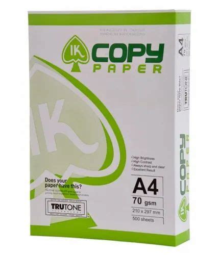 White Ik Copier Paper 70gsm Size A4 At Rs 1650box In Kanpur Id