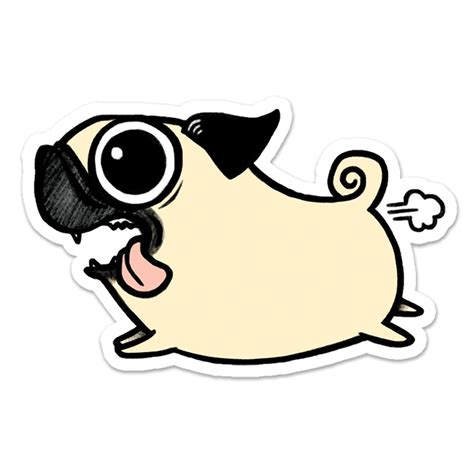 Dogs are considered man's best friend. Crazy Pug Sticker | Cute stickers, Tumblr stickers, Meme ...