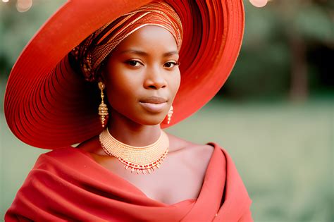 Portrait Photo Of A African Woman In A Wedding Dress Viarami
