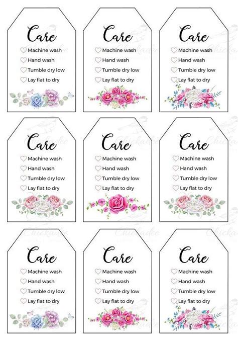 Printable Care Labels Tutoreorg Master Of Documents