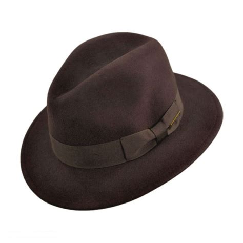 Indiana Jones Officially Licensed Crushable Wool Felt Fedora Hat Crushable