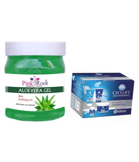 Pink Root Aloevera Gel Gm With Oxylife Radiance Bleach Day Cream
