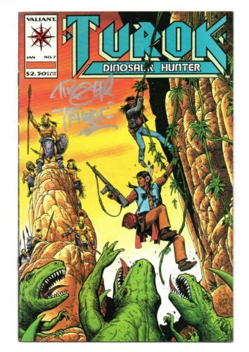 Turok Dinosaur Hunter 7 Signed By Tim Truman Artist Valiant Comics