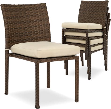 Amazonsmile Best Choice Products Set Of 4 Stackable Outdoor Patio