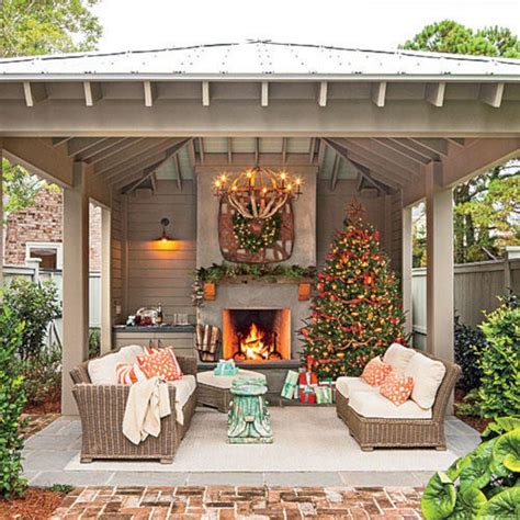 Small Covered Patio With Fireplace DECOOMO