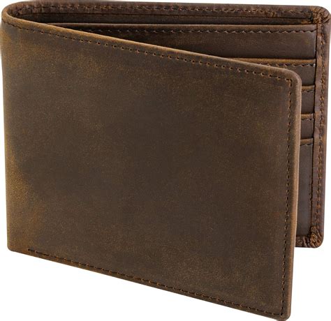 stay fine top grain leather wallet for men rfid blocking bifold extra capacity