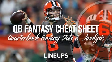 Total qbr (listed as just qbr) is a metric created by the espn stats & information group. 2019 Quarterback Fantasy Football Cheat Sheet: QB Fantasy ...