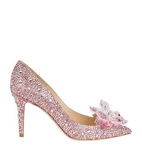 Jimmy Choo Leather Alia 85 Crystal Pumps In Pink Save 13 Lyst
