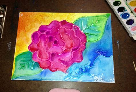 Watercolor On Canvas And Elmers Glue Love It My Artwork Watercolor