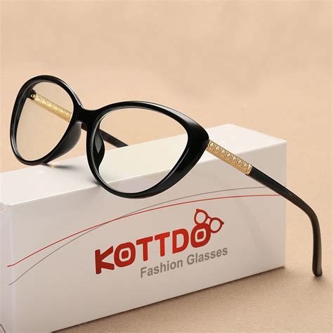 Kottdo Women Retro Cat Eye Eyeglasses Brand Spectacles Glasses Optical