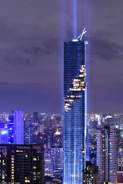 Thailands Tallest Skyscraper Pixel Tower Or Mahanakhon Opens With