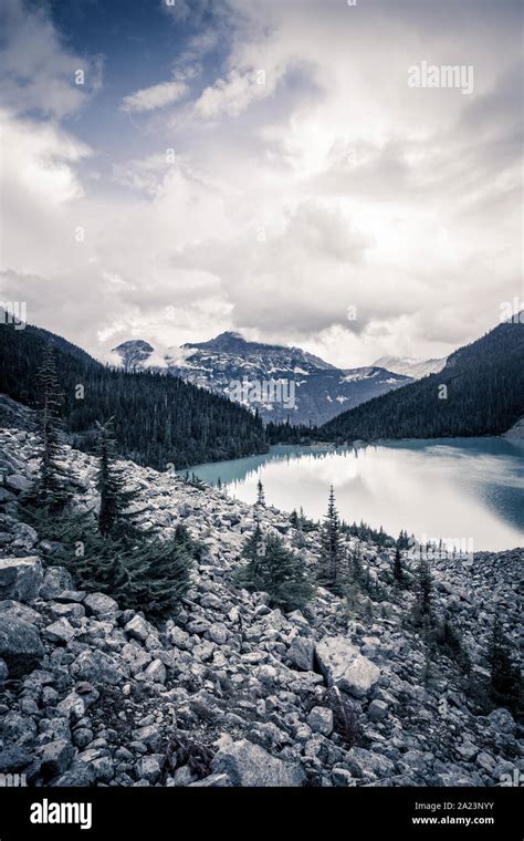 Mountain View Of Mount Cayoosh And Upper Joffre Lake In British