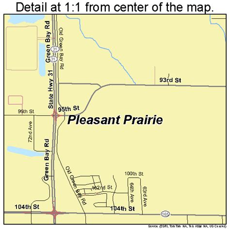 Pleasant Prairie Wisconsin Street Map 5563300