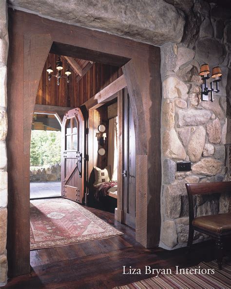 Foyer Liza Bryan Interiors And Summerour Architects Rustic House Stone Houses Spring