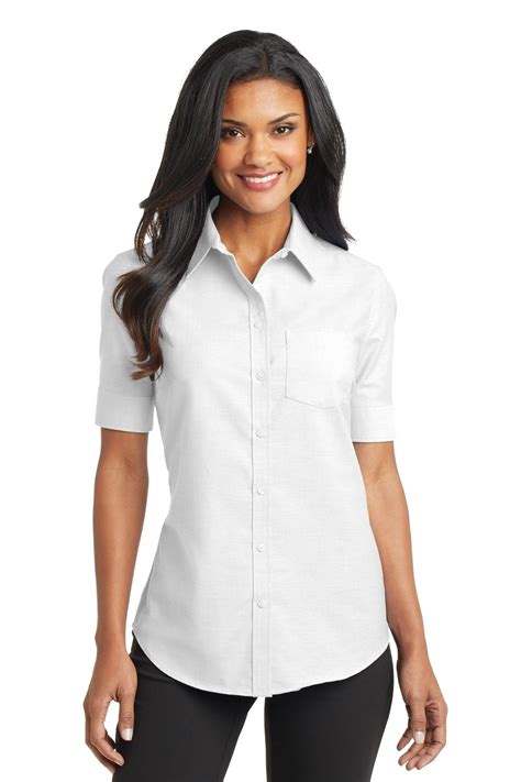 Port Authority® Ladies Short Sleeve Superpro™ Oxford Shirt L659