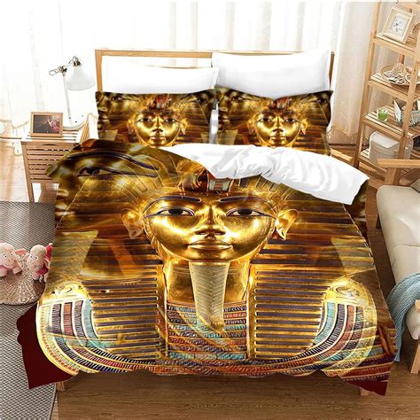 Ancient Egypt Designer Bedding Set Luxury 3d Print Comforter Duvet Cover Set King Queen Double