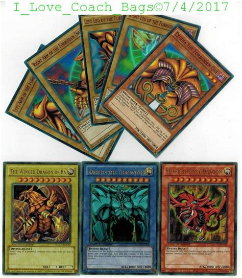 All Ultra 8 Card Set Ygld 1st Exodia Egyptian God Obelisk Slifer