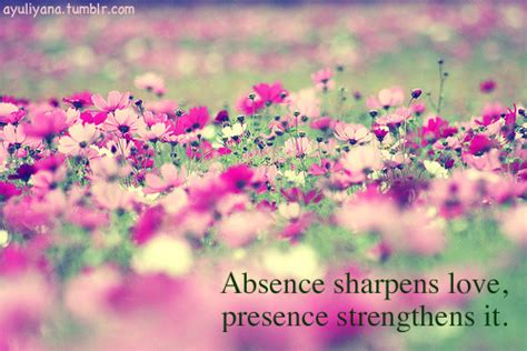 Waiting does not exist in the experience of those who recognize the presence of love wherever they are. Absence sharpens love, presence strengthens it. | Benjamin Franklin Wade Picture Quotes | Quoteswave