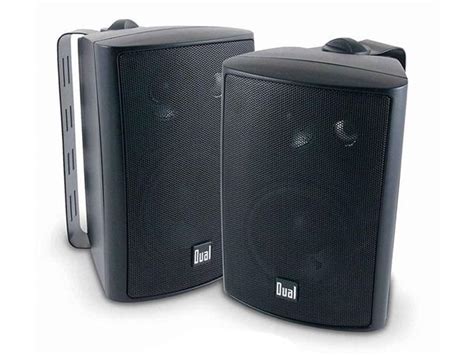 Dual 4 3 Way Indooroutdoor Speakers Black
