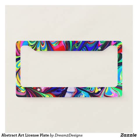 Abstract Art License Plate License Plate Frame | Plate frames, License plate covers, License 
