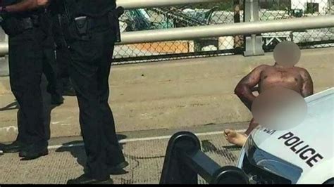 Police Naked Man Punches Police Officer Later Throws Urine On Two Others Youtube