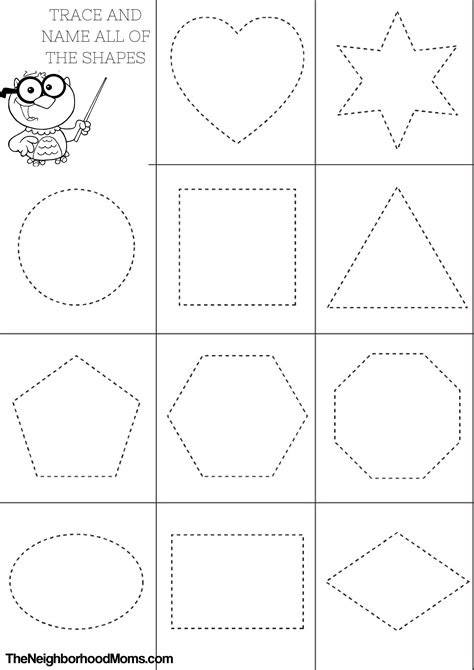 Shapes Coloring Pages Printable The Neighborhood Moms