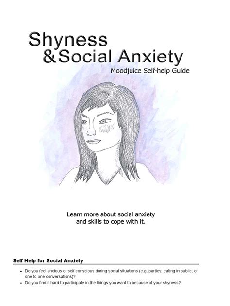 Moodjuice Shyness And Social Anxiety Self Help Guide Social Anxiety