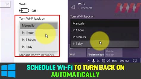 How To Schedule Wi Fi To Turn Back On Automatically On Windows 10