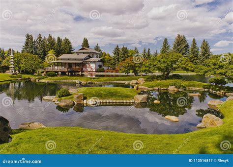 Nikka Yuko Japanese Garden Stock Image Image Of Trees 113516817