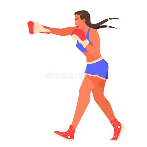 Woman Wearing Boxing Gloves Stock Illustrations 54 Woman Wearing