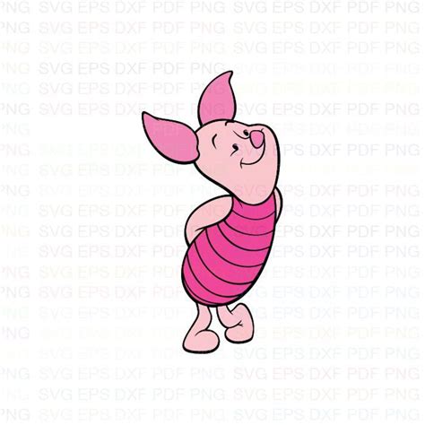 Piglet Winnie The Pooh 1 Svg Dxf Eps Pdf Png Cricut Cutting | Etsy