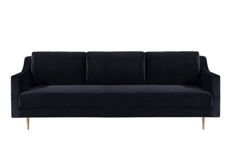 Milan Black Velvet Sofa Ubicaciondepersonascdmxgobmx