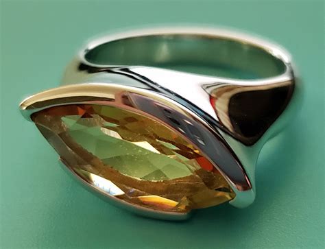 Natural Citrine Gemstone Ring 925 Sterling Silver Size 7 Etsy