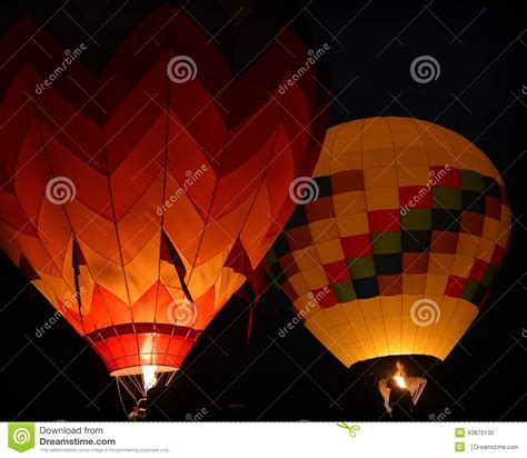 Hot Air Balloons Stock Photo Image Of Evening Dark 43870130