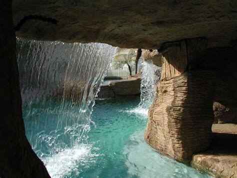 Inside Cave By Dream Backyard Pool Waterfall