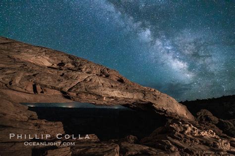 Mesa Arch And Milky Way At Night Canyonlands National Park Utah