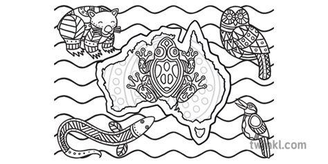 Aboriginal Animal Colouring Pages