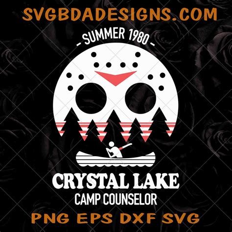Friday 13 Jason Voorhees Crystal Lake Svg, Png, Eps, Dxf, Halloween svg